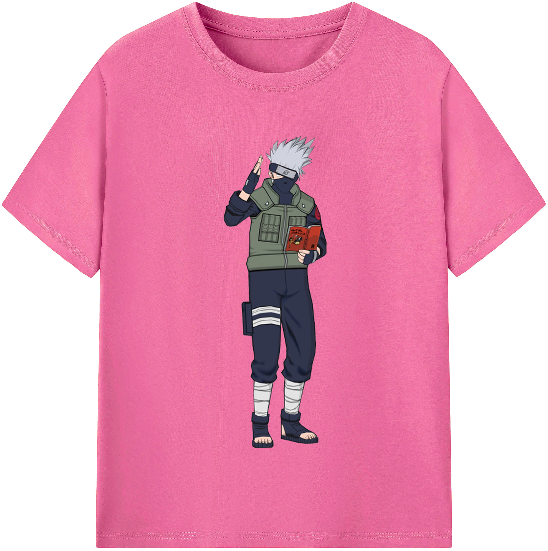 （画像用） NARUTO -ナルト- はたけ カカシ Hatake Kakashi レディースカジュアルプリントTシャツ（綿100％）